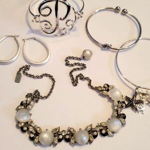 Elegant Silver Tone Jewelry Bundle